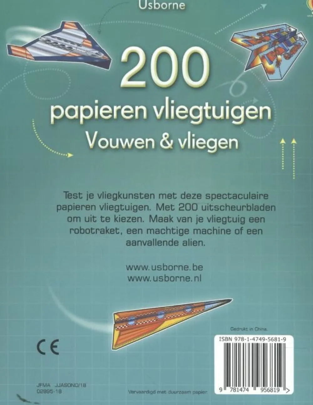 Uitgeverij Usborne Creatief|Bekijk Alles^200 Papieren vliegtuigen - vouwen en vliegen