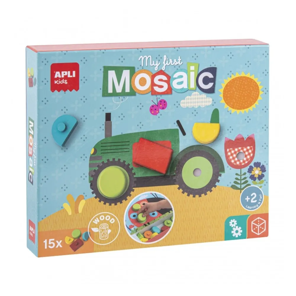 APLI Creatief^Kids Mozaïekspel Mijn Eerste Houten Mozaïek