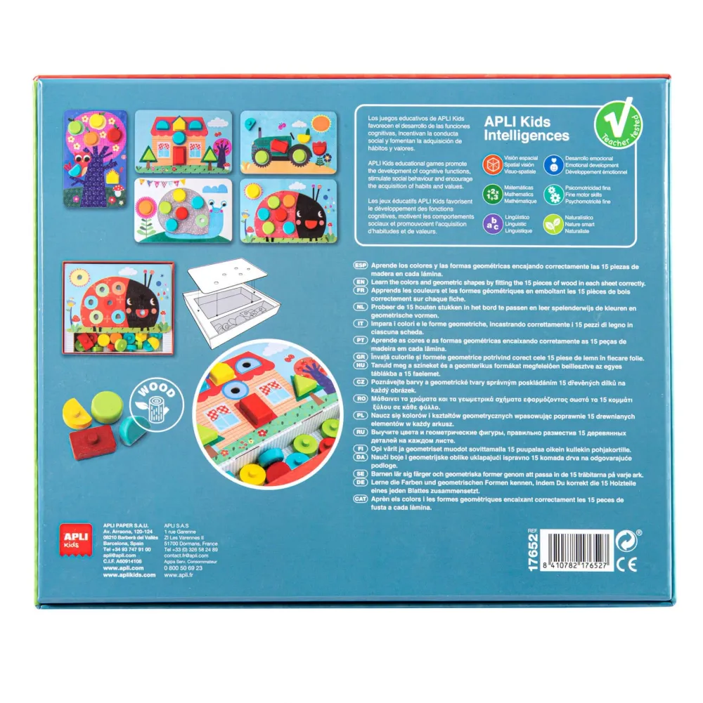 APLI Creatief^Kids Mozaïekspel Mijn Eerste Houten Mozaïek