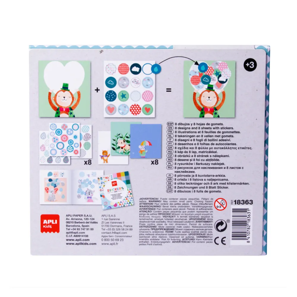 APLI Creatief|Schoen-/ Sinterklaascadeautjes^Kids Stickerkaarten Boten 8 stuks