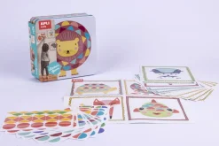 APLI Creatief^Kids Stickerspel in Blik Geometrische Dieren