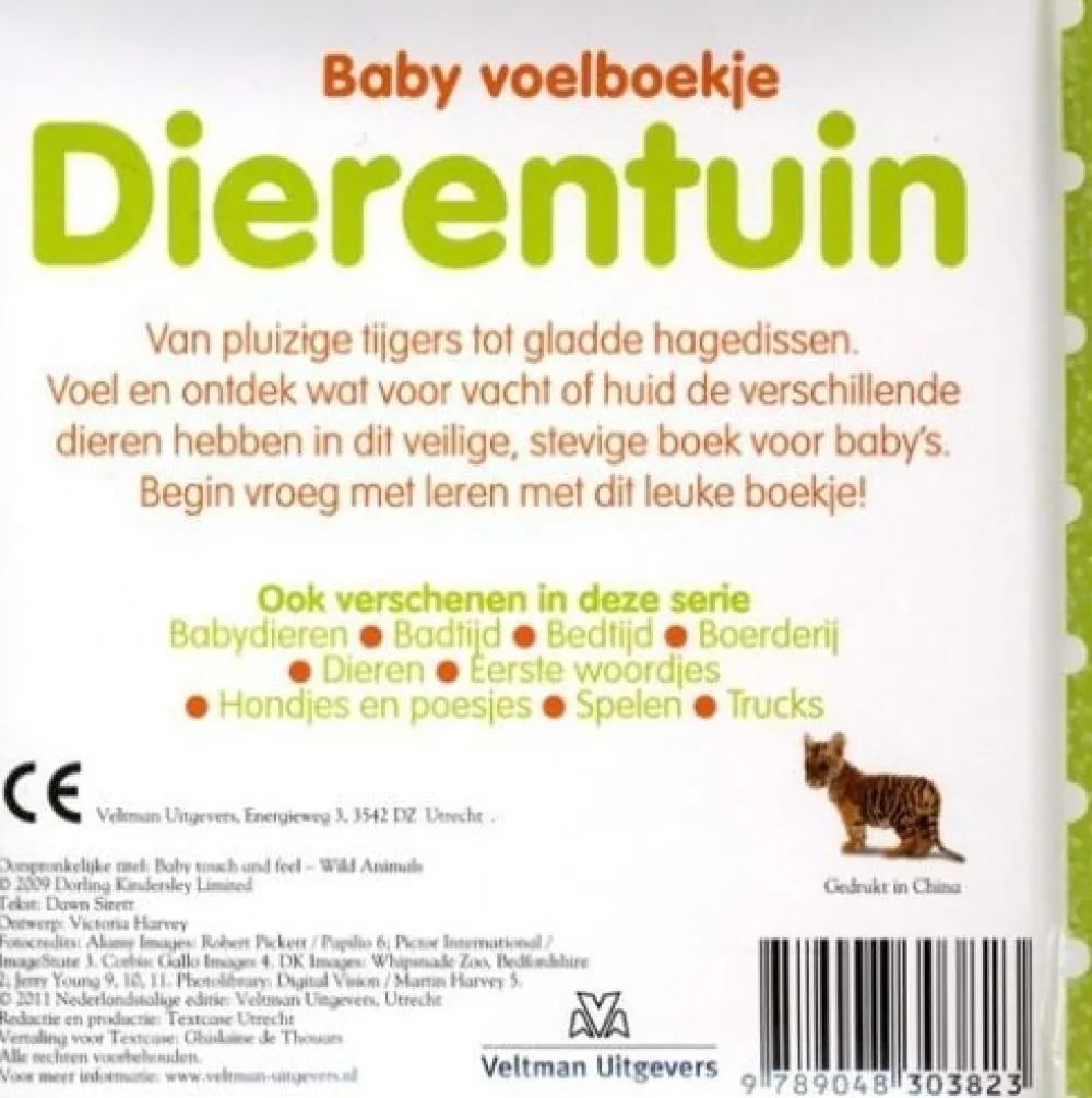 Veltman Uitgevers Voelboeken|Bekijk Alles^Baby voelboekje Dierentuin