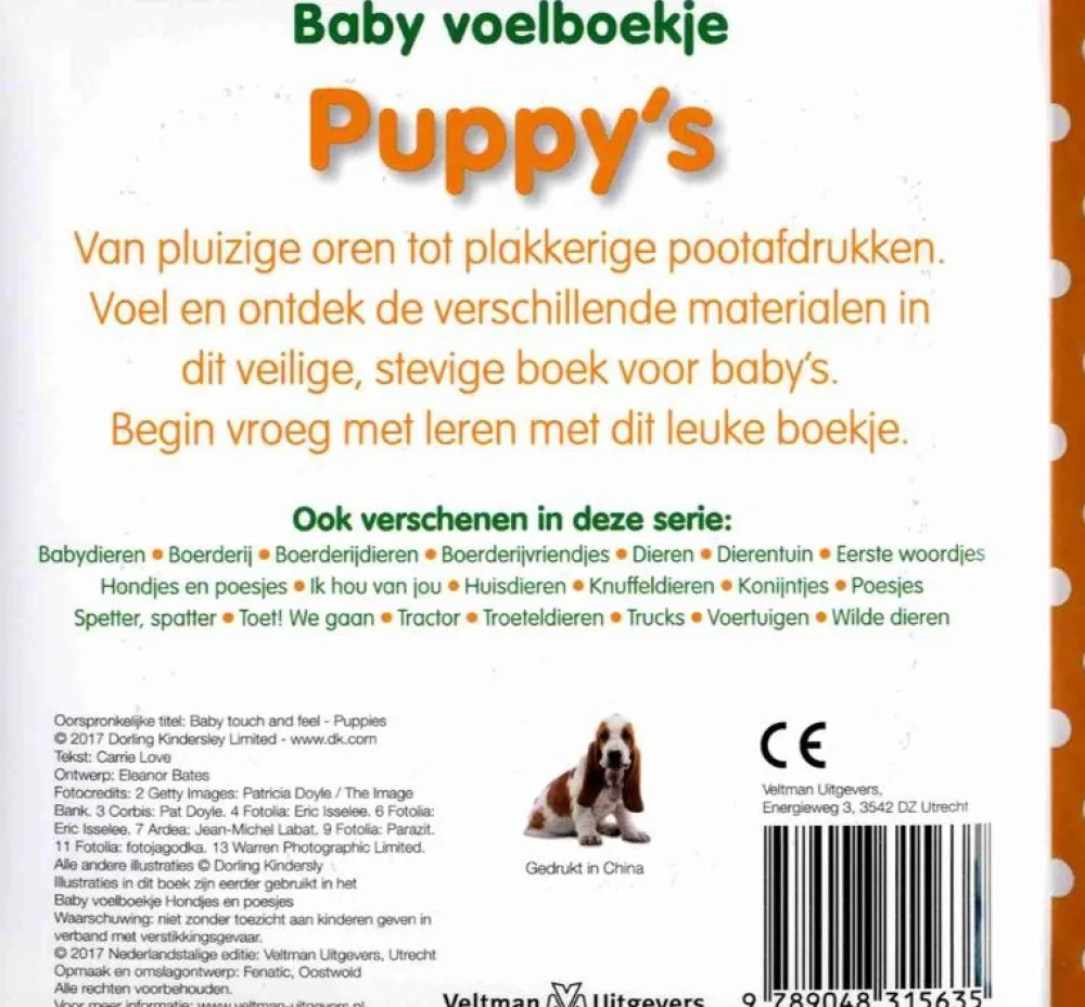 Veltman Uitgevers Voelboeken|Bekijk Alles^Baby voelboekje Puppy's