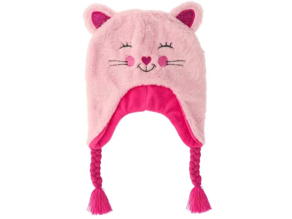 BB Klostermann Kinderkleding^Muts Kat met Vlechten Roze