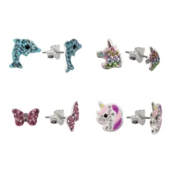 BB Klostermann Sieraden^Oorsteker Zilver met Strass Steentjes Best Girls