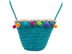 BB Klostermann Tassen & Rugzakken^Schoudertas Kleurrijke Pompons Turkoois