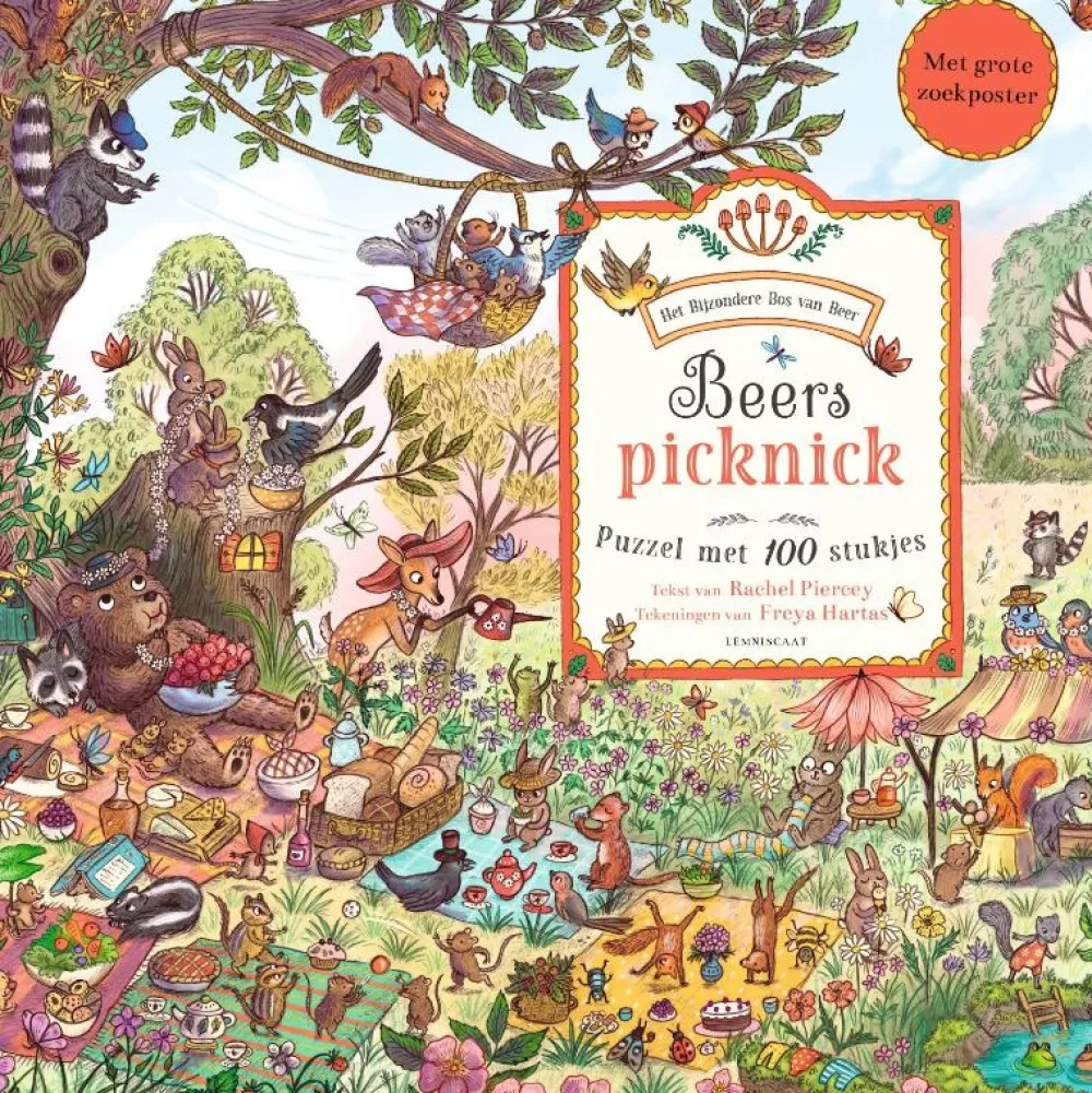 Lemniscaat Legpuzzels^Beers picknick puzzel 100pcs