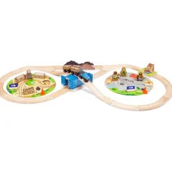 Bigjigs Treinen^Houten Trein Construction Set 50-delig