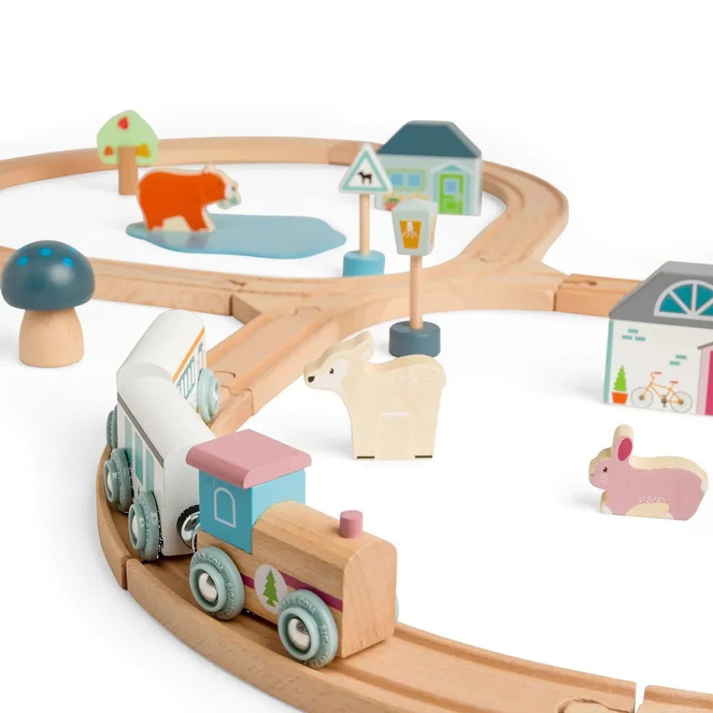 Bigjigs Treinen^Treinset Houten Dieren