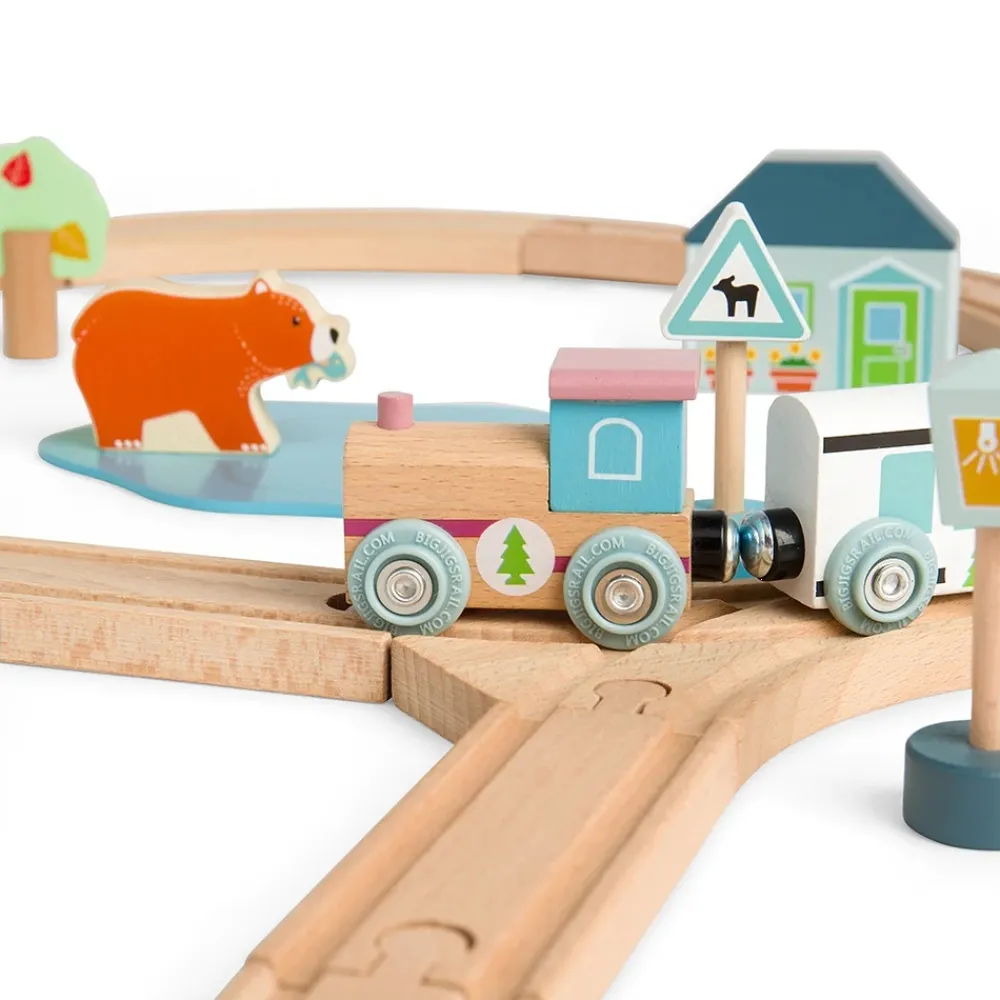 Bigjigs Treinen^Treinset Houten Dieren