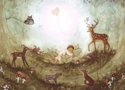 Bijdehansje Wenskaarten^Postkaart Baby Dream