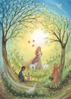 Bijdehansje Wenskaarten^Postkaart Happy Easter