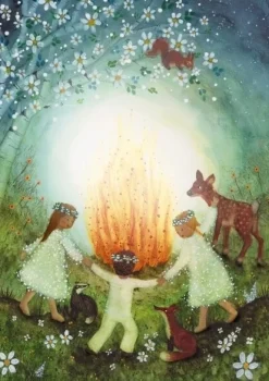 Bijdehansje Wenskaarten^Postkaart Midsummer