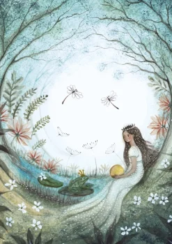 Bijdehansje Wenskaarten^Postkaart Princess and the Frog