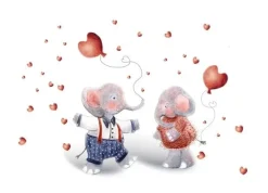 Bijdehansje Wenskaarten^Postkaart Sweet Hearts