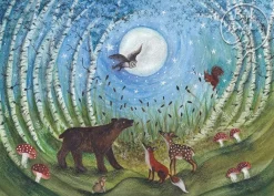 Bijdehansje Wenskaarten^Postkaart Woodland Creatures