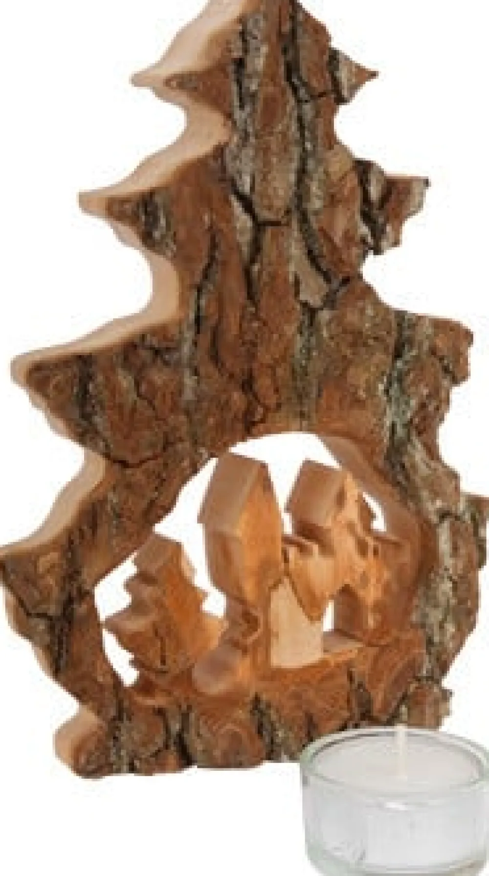 Small Foot Kerstcadeautjes^Boomschors Waxinelichtje Deco Kerst Hout