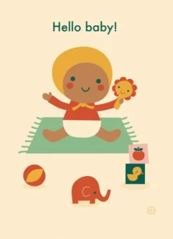 Bora Wenskaarten^Postkaart Hello baby!
