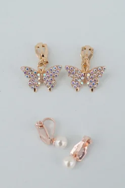 Great Pretenders Sieraden^Boutique Butterfly Clip On Earrings, 2 Sets