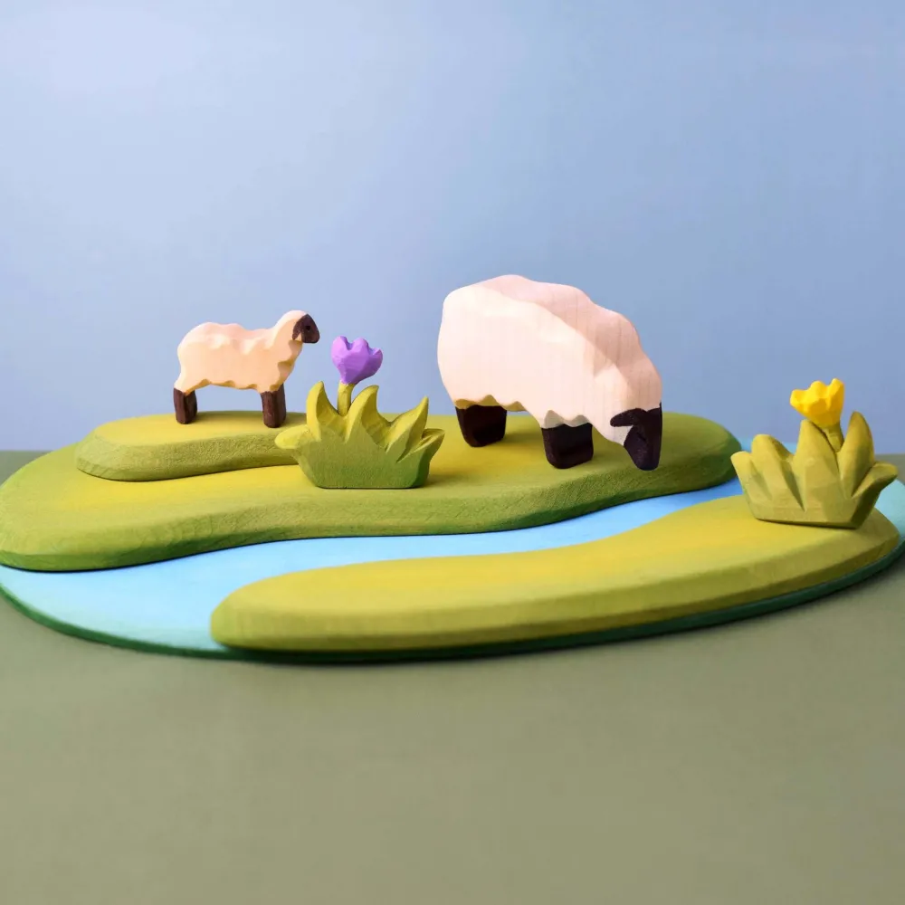 bumbu toys Figuren En Toebehoren^Schaap met Lam bij de Rivier