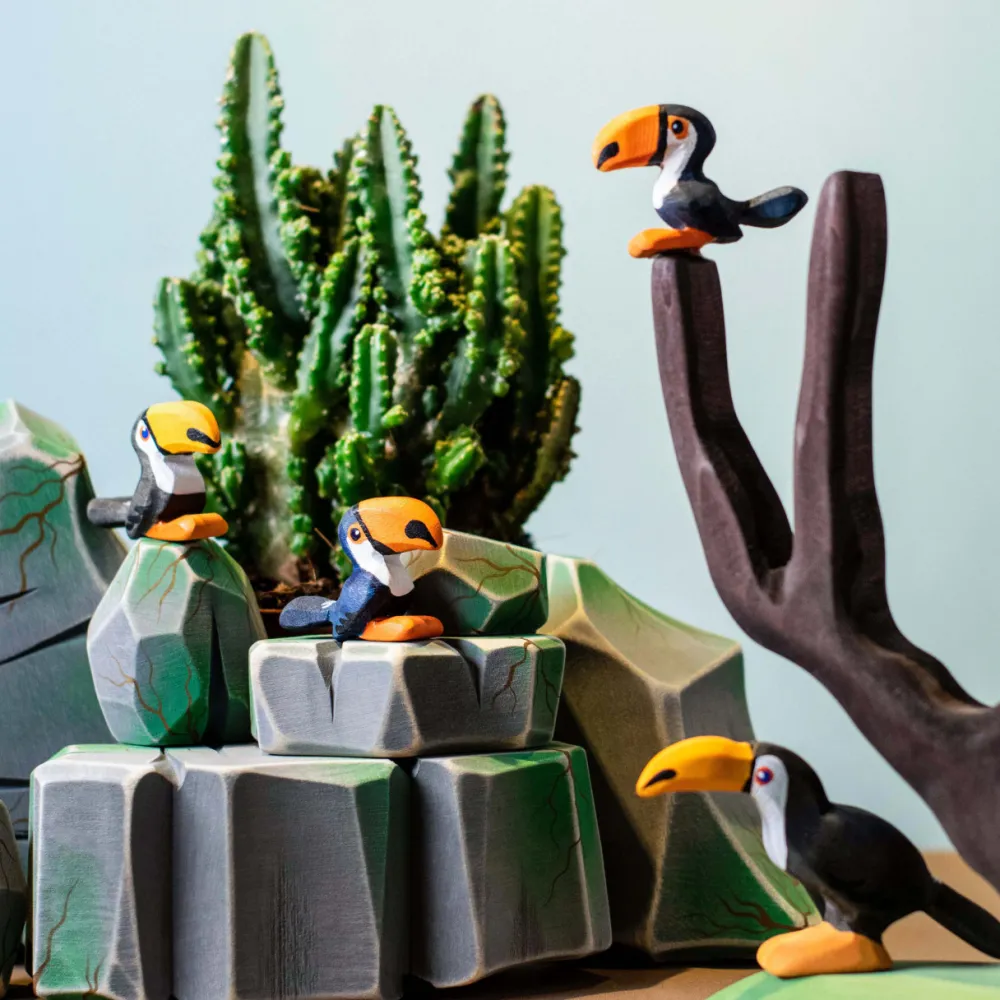 bumbu toys Vogels|Wilde Dieren^Toekan Familie set 3-delig