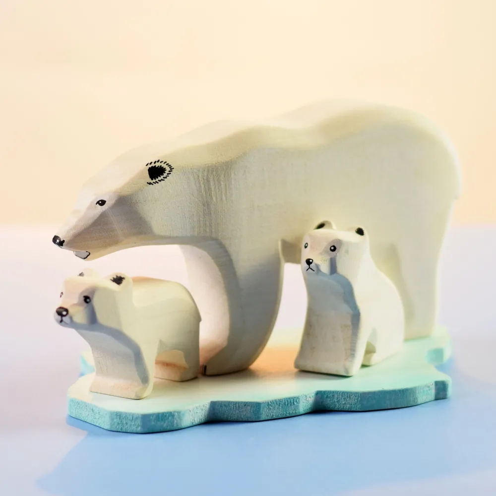 bumbu toys Zeedieren|Zeedieren^BumbuToys IJsberen op ijsschots Set 4-delig