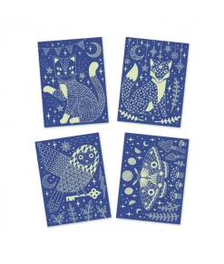 Djeco Creatief^Kraskaarten Glow in the Dark At Night