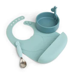 Done by Deer Kinderservies|Kraamcadeaus^Peekaboo Kinderservies First Meal set Deer friends Blue