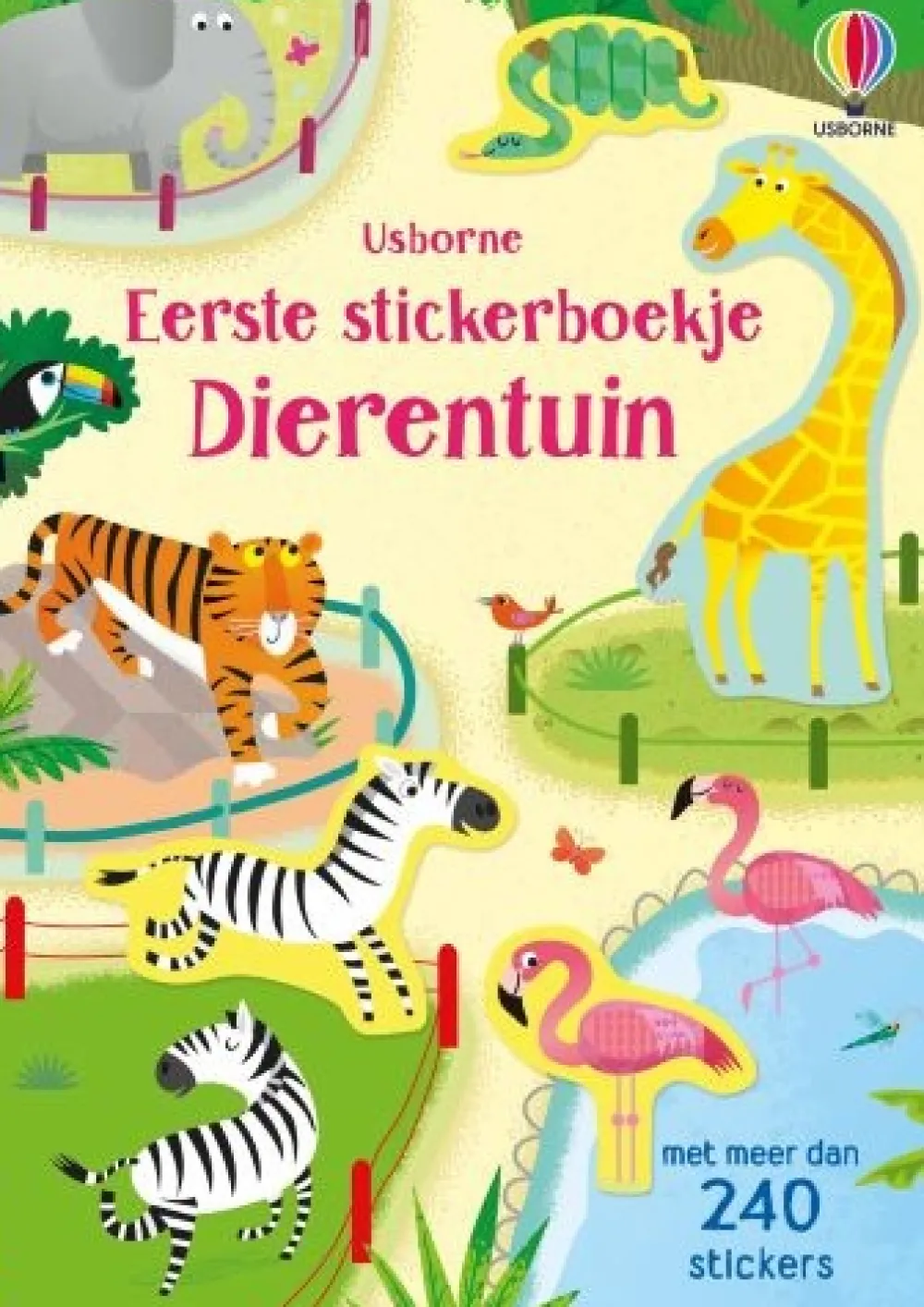 Uitgeverij Usborne Hobbyboeken^Eerste stickerboekje Dierentuin