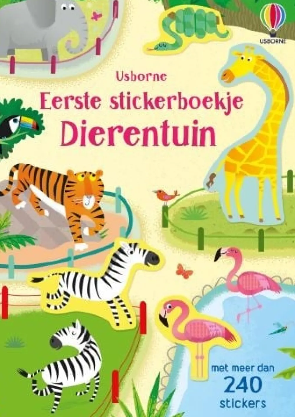 Uitgeverij Usborne Hobbyboeken^Eerste stickerboekje Dierentuin