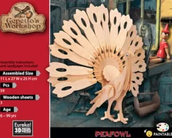 Eureka Creatief^3D Hout Model Gepetto's Peafowl