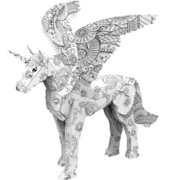 Eureka Creatief^Puzzelboek 3D Eenhoorns