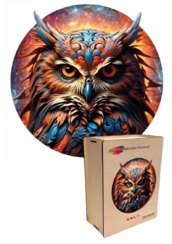 Eureka Houten Puzzels|Contour Puzzels^Rainbo Houten Puzzel in Box Uil 200pcs