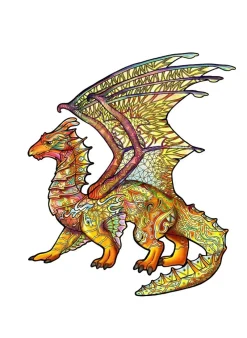 Eureka Houten Puzzels|Contour Puzzels^Rainbo Houten Puzzel Draak 104pcs