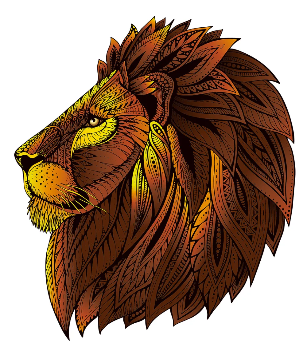 Eureka Houten Puzzels|Contour Puzzels^Regenboog Houten Puzzel Leeuw