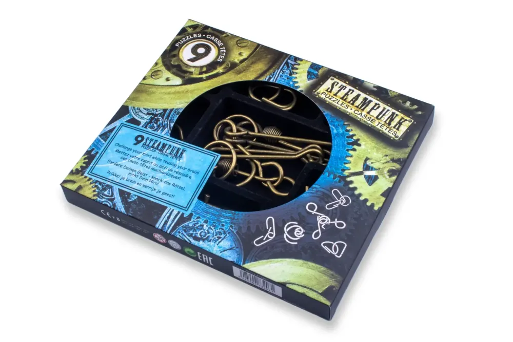 Eureka Breinbrekers|STEAM^Steampunk Puzzel Blauw Set 9-delig