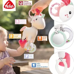 Fehn Knuffelspeelgoed^Activity Unicorn met Ring