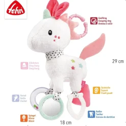 Fehn Knuffelspeelgoed^Activity Unicorn met Ring