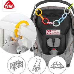 Fehn Babyspeelgoed^Bevestigingsringen set 10-delig