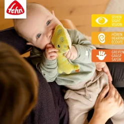 Fehn Babyspeelgoed|Knuffelspeelgoed^Grijpfiguur Dino