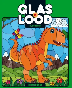Image Books Kleurboeken^Glas in lood kleurboek Dinosaurus