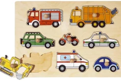 GOKI Knoppuzzels|Houten Puzzels^Knoppuzzel Voertuigen