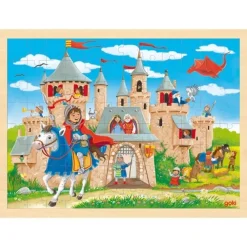 GOKI Houten Puzzels^Puzzel Ridderkasteel Hout 96pcs