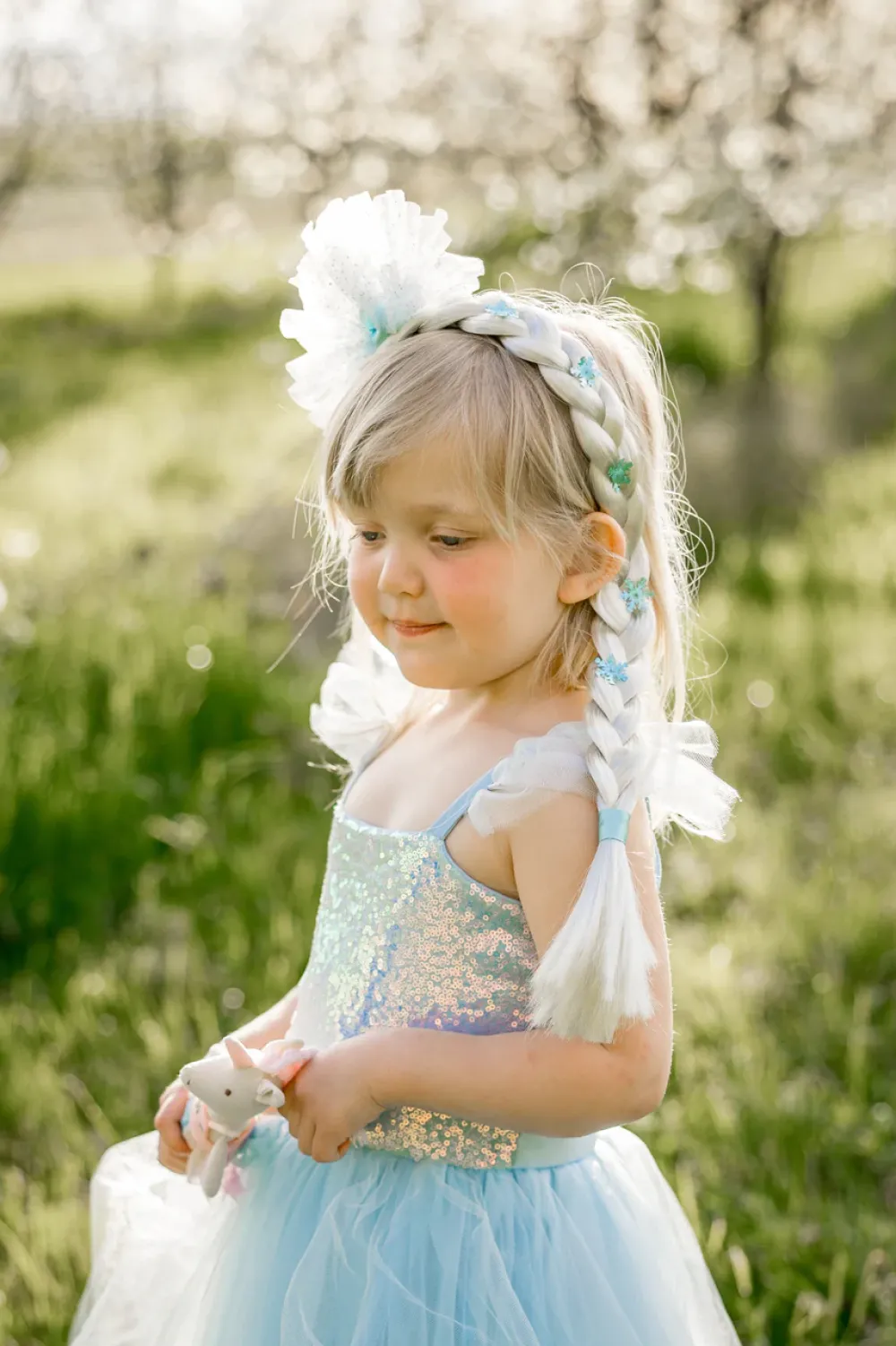 Great Pretenders Verkleedkleding^Ice Queen Haarband met Vlecht