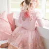 Great Pretenders Verkleedkleding^Rose Goud Tutu en Vleugels Size 4-6