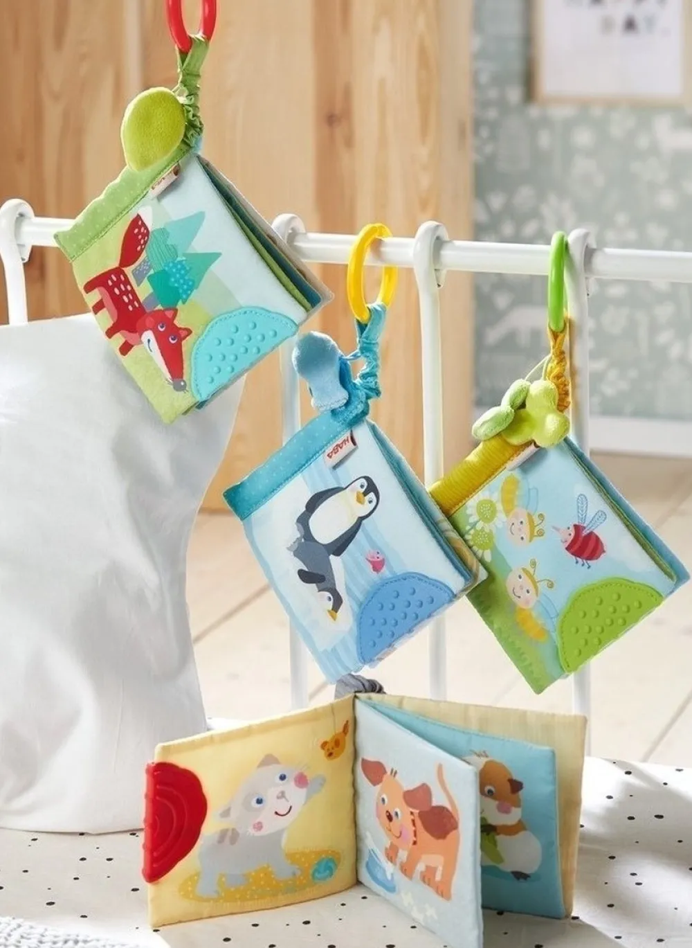 Haba Babyspeelgoed|Voelboeken^Buggyboek Weidedieren