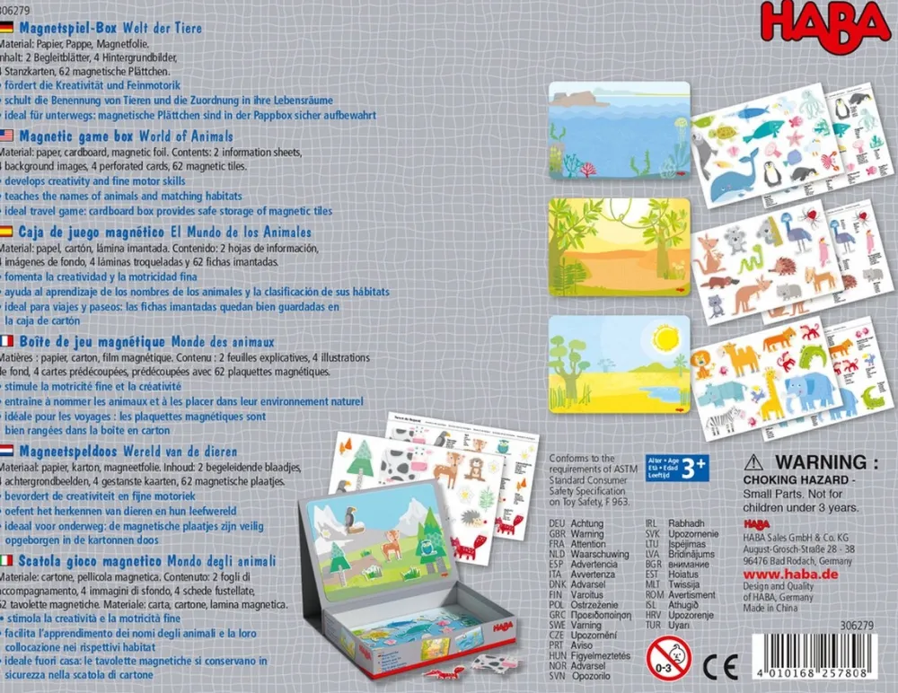 Haba Magnetisch Speelgoed^Magneetspeldoos Wereld van de dieren