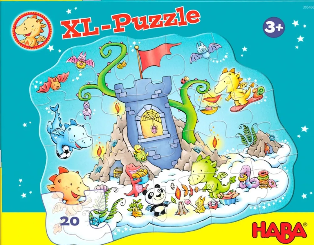 Haba Legpuzzels^Puzzel Draak Fonkelvuur XL Puzzelparty 20-pcs