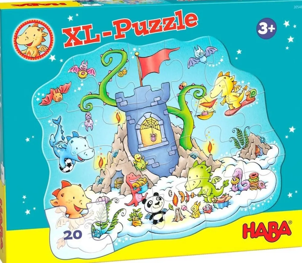 Haba Legpuzzels^Puzzel Draak Fonkelvuur XL Puzzelparty 20-pcs