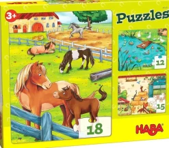 Haba Legpuzzels^Puzzels Boerderijdieren set 3-pcs